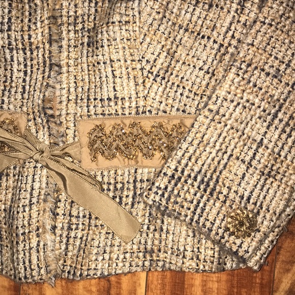 PRADA 2/4 tweed blazer jacket size 42 alpaca wool XS Small S - Picture 8 of 8